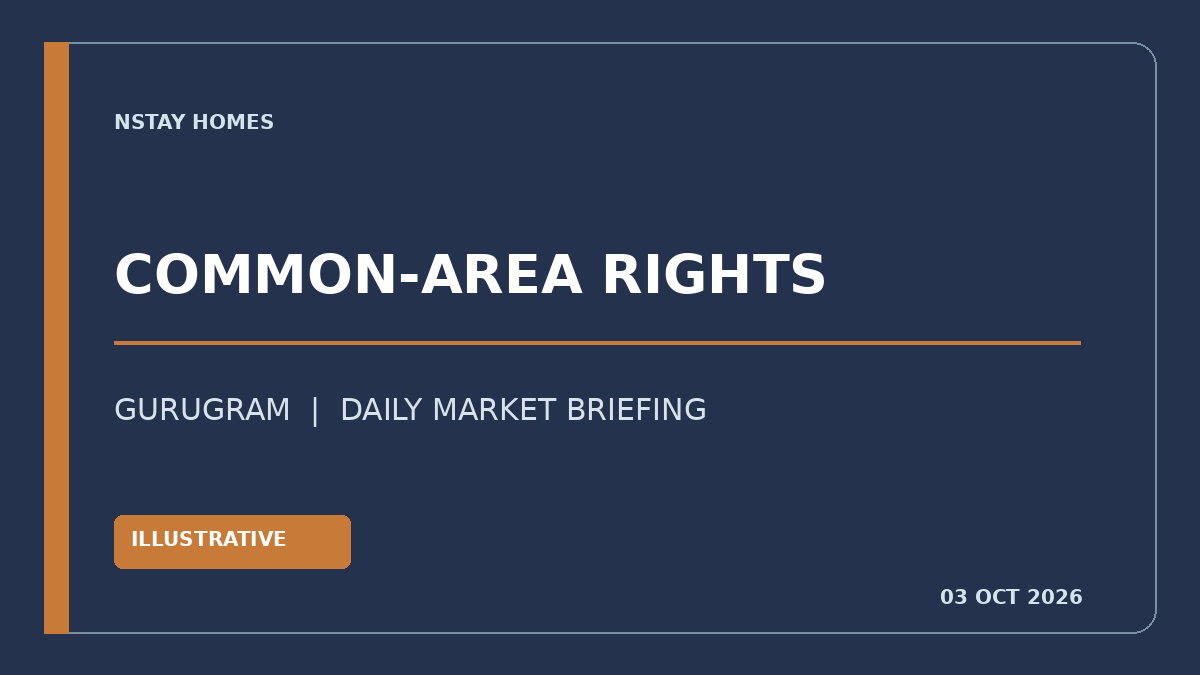 सोसायटी common-area rights और conveyance documents का प्रतीकात्मक ग्राफिक