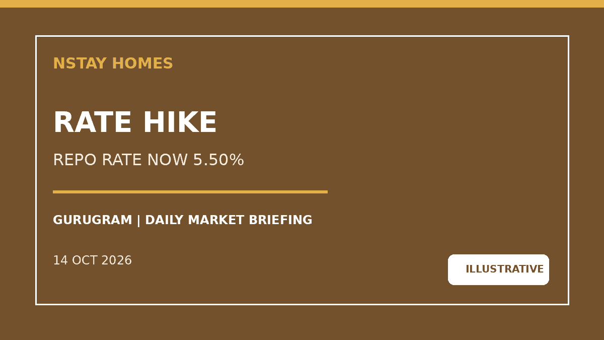 Illustrative NStay Homes graphic for an RBI repo rate hike