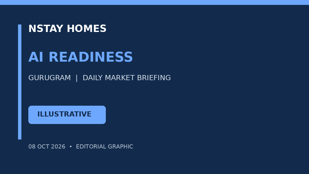 Indian enterprise AI readiness का NStay Homes इलस्ट्रेटिव ग्राफिक
