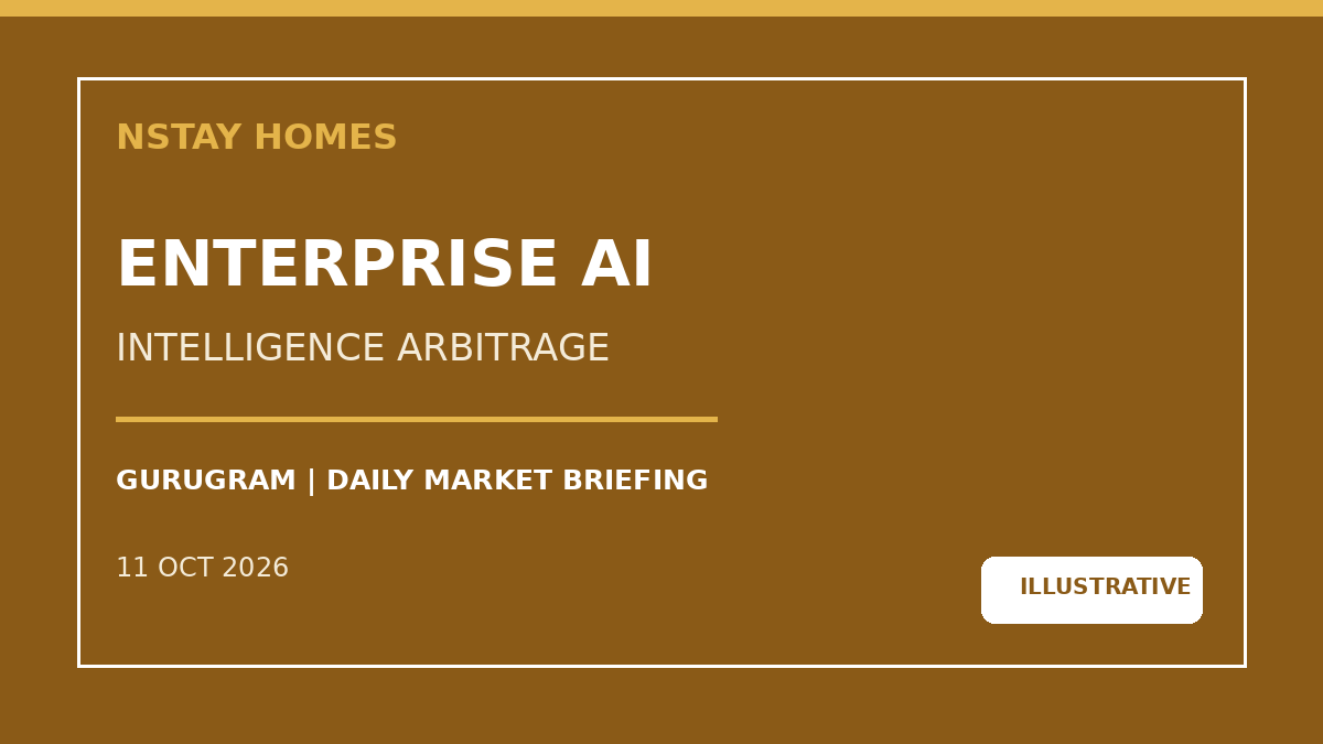 Enterprise AI और intelligence arbitrage का सांकेतिक NStay Homes ग्राफिक